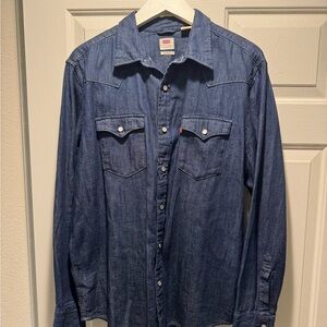 Levi's Men's Blue Denim Shirt